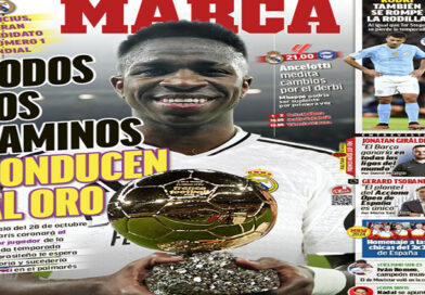 Vinícius Jr. é o “candidato n.º 1 à Bola de Ouro”, afirma jornal espanhol