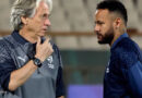 ‘Fisicamente não tem conseguido acompanhar a equipe’, diz Jorge Jesus sobre Neymar